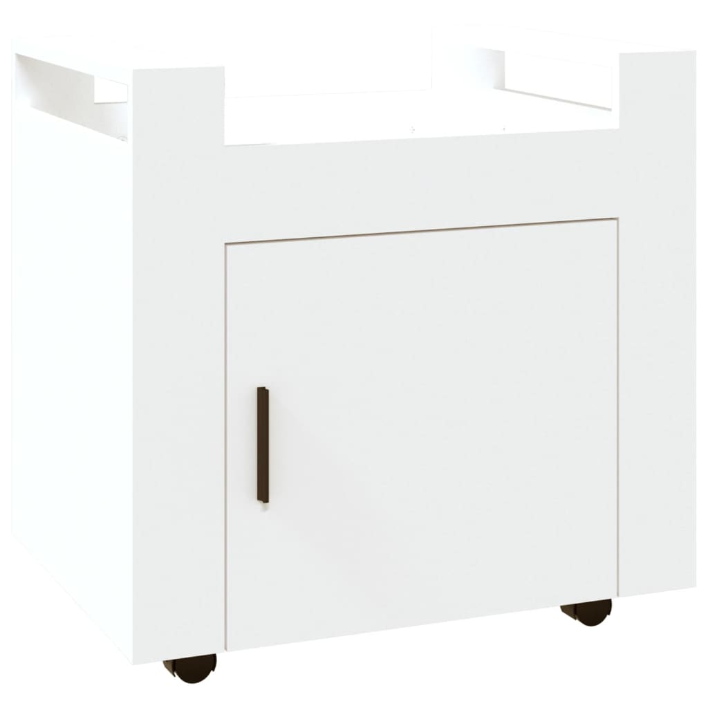 vidaXL Desk Trolley White 60x45x60 cm Engineered Wood