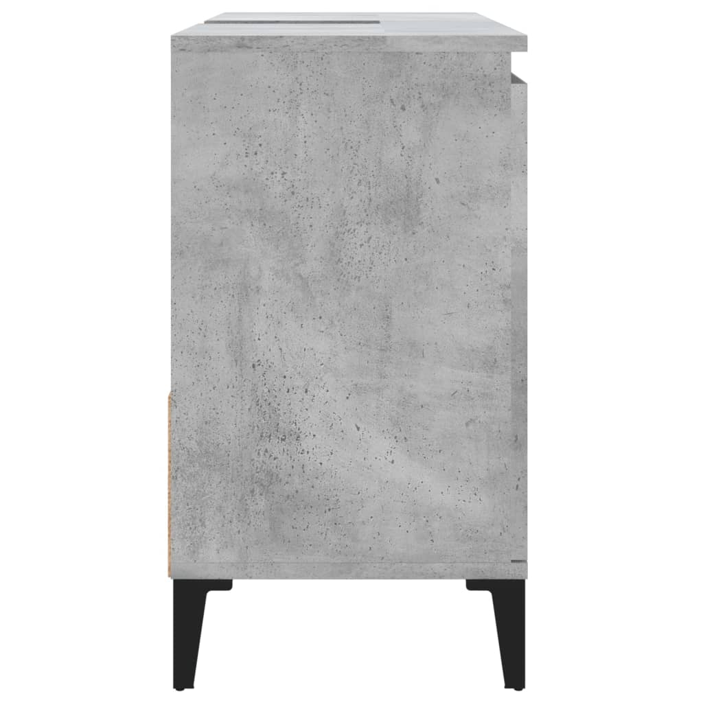 vidaXL Bathroom Cabinet Concrete Grey 65x33x60 cm Engineered Wood