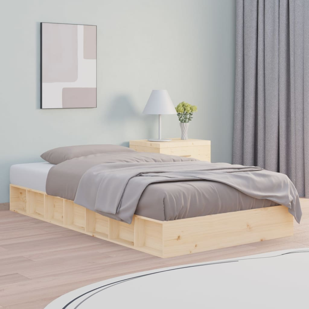 vidaXL Bed Frame 90x200 cm Solid Wood