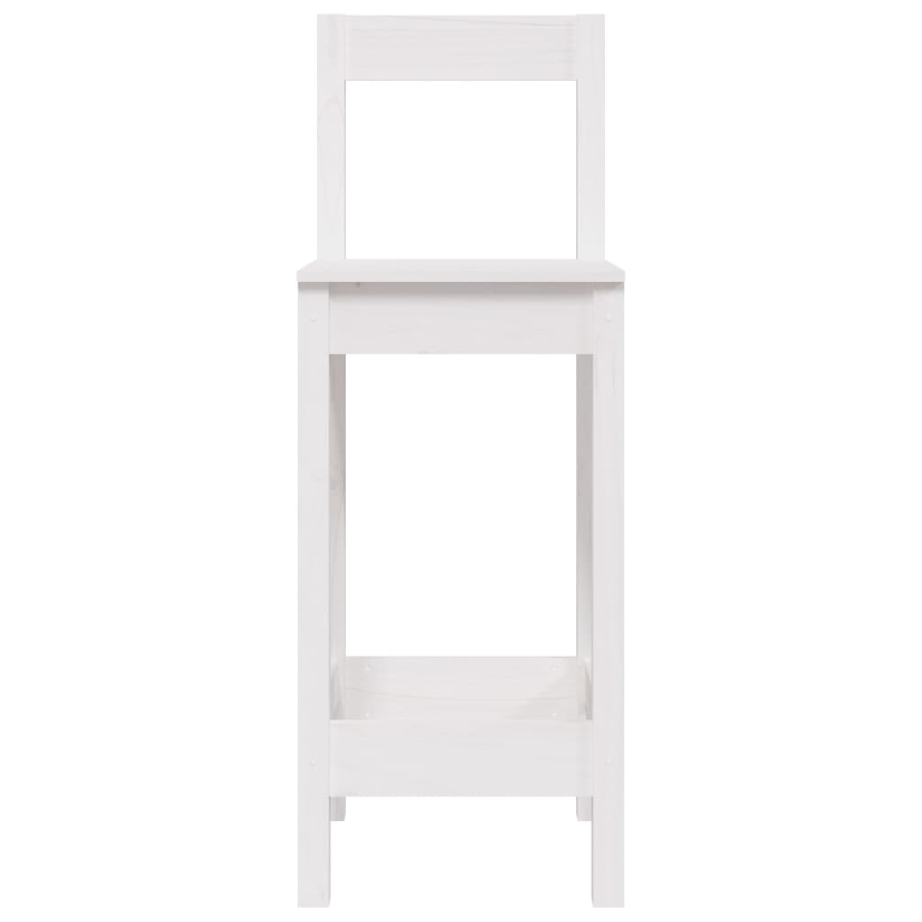 vidaXL Bar Chairs 2 pcs White 40x41.5x112 cm Solid Wood Pine