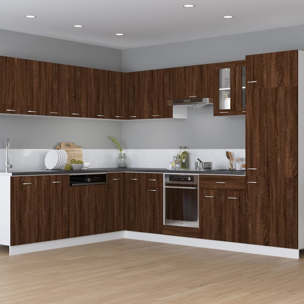 vidaXL Oven Cabinet Brown Oak 60x46x81.5 cm Engineered Wood