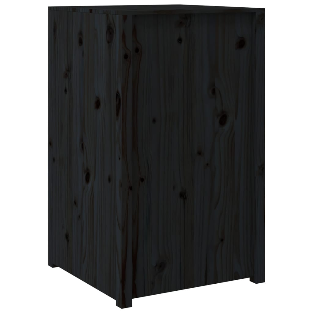 vidaXL Outdoor Kitchen Cabinet Black 55x55x92 cm Solid Wood Pine