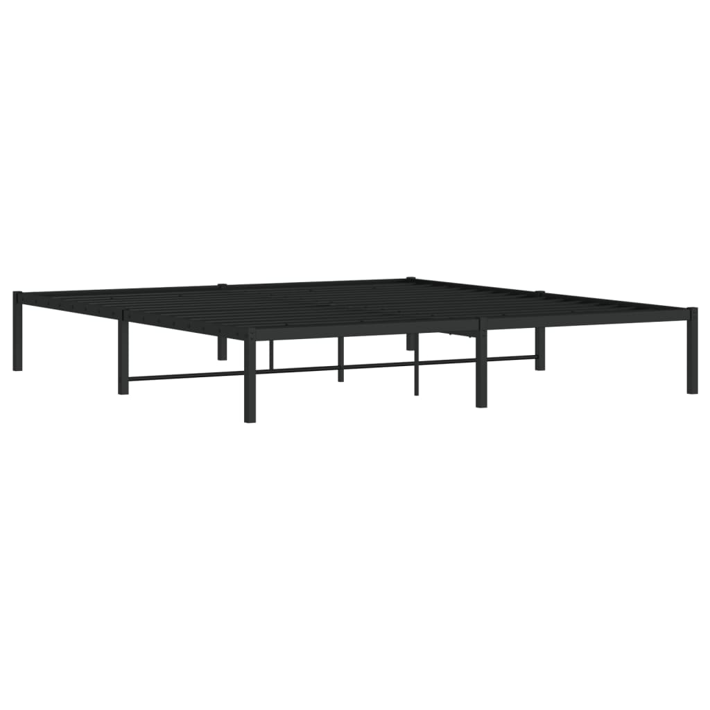 vidaXL Metal Bed Frame Black 183x213 cm