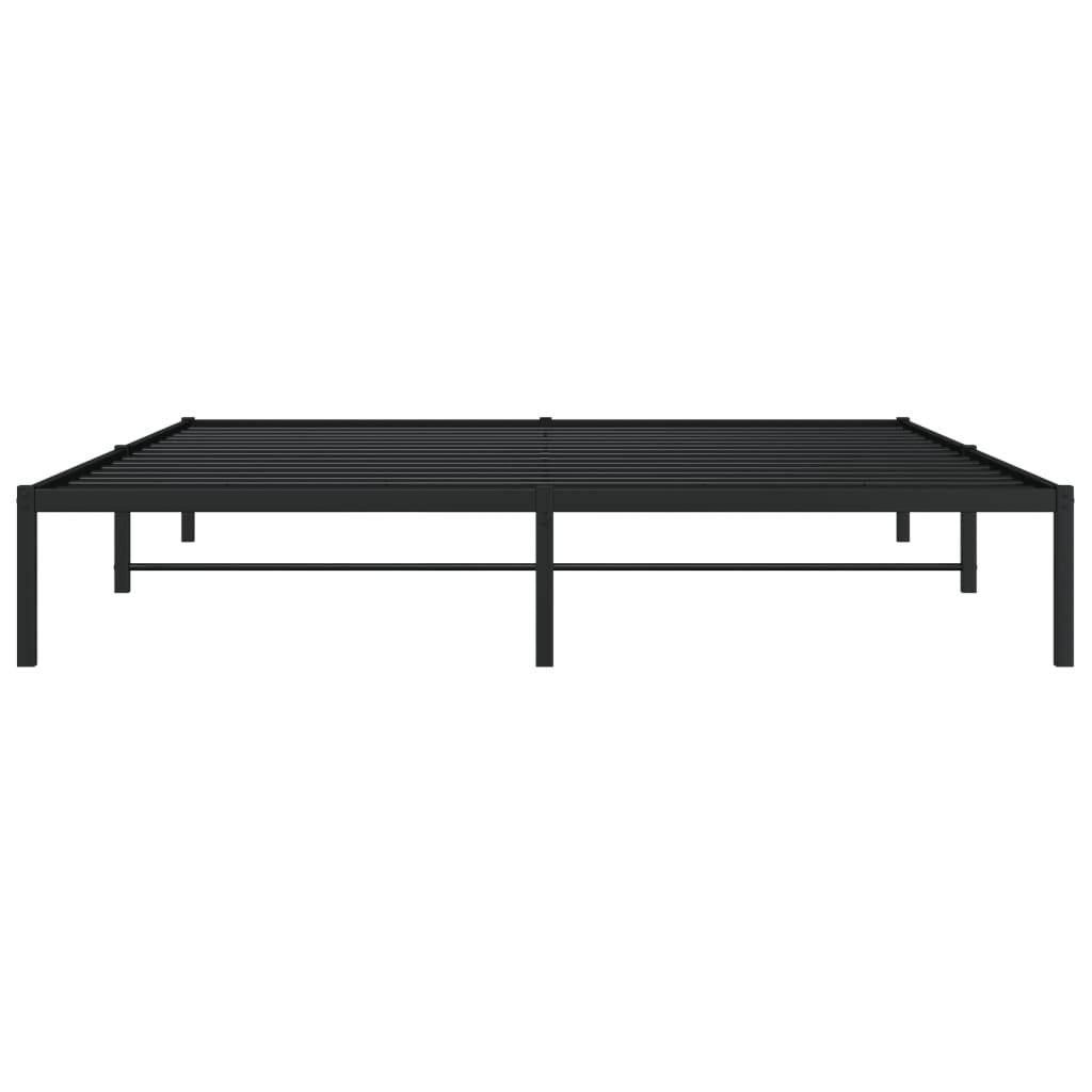 vidaXL Metal Bed Frame Black 183x213 cm