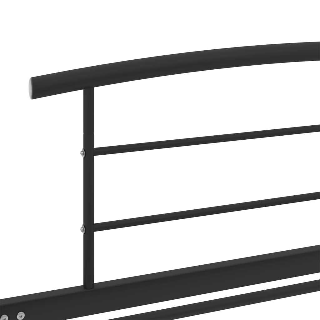 vidaXL Bed Frame Black Metal 100x200 cm