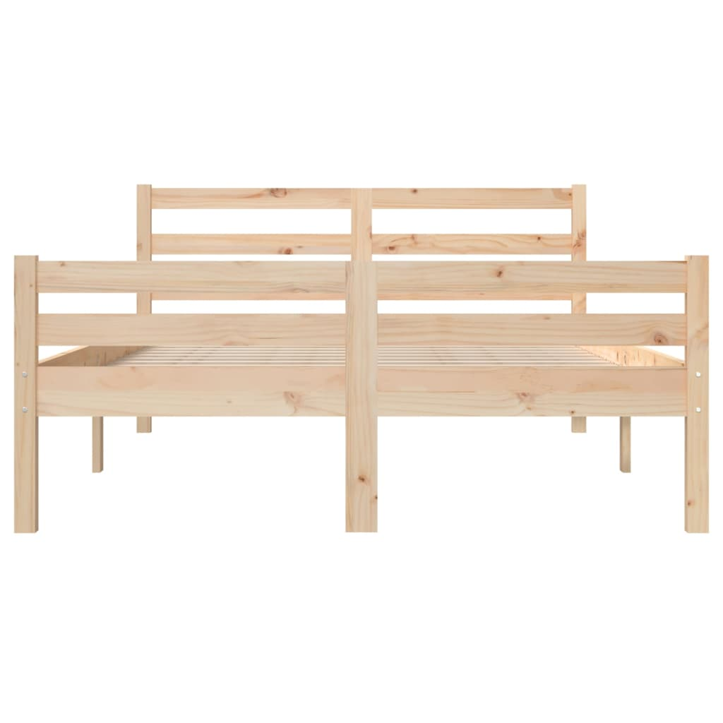 vidaXL Bed Frame Solid Wood 140x190 cm