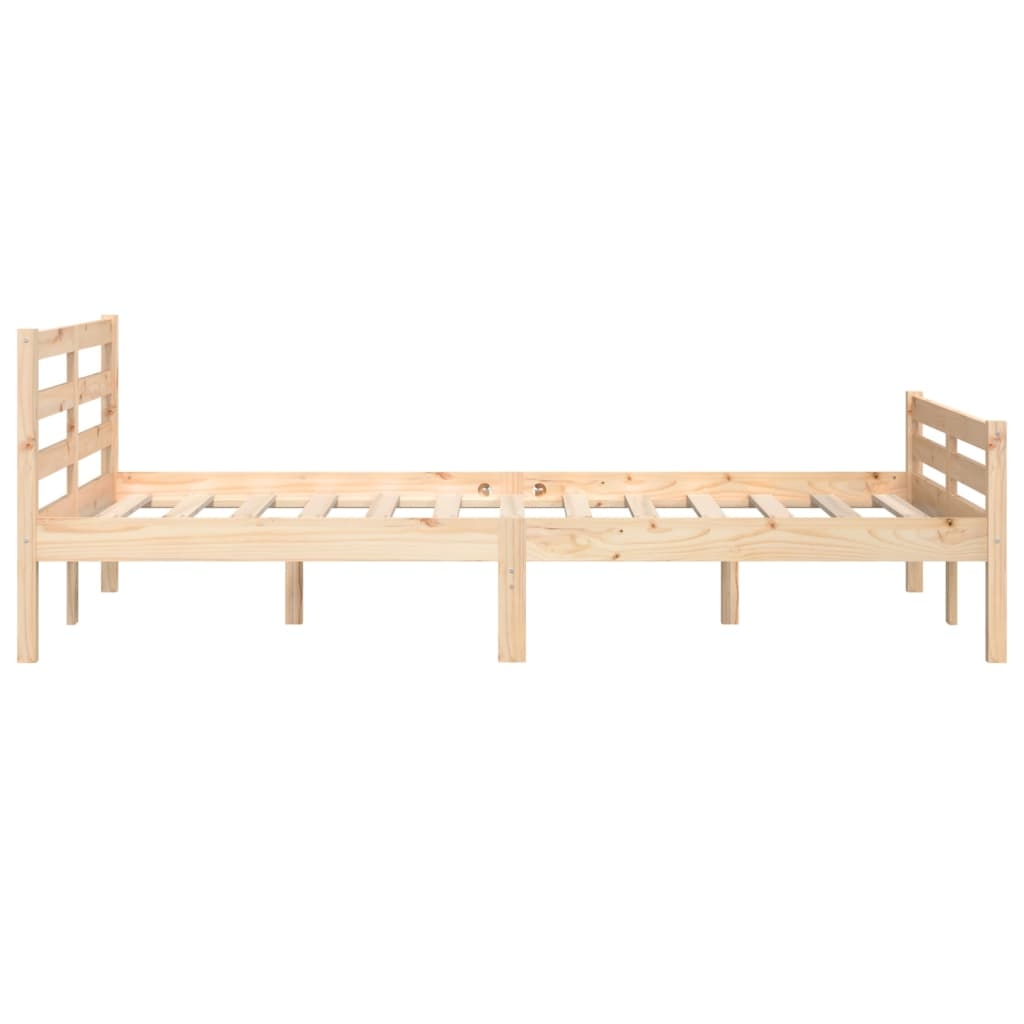 vidaXL Bed Frame Solid Wood 140x190 cm