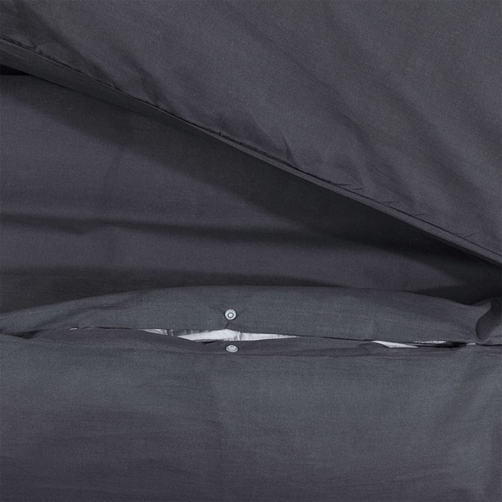 vidaXL Duvet Cover Set Black 260x220 cm Cotton