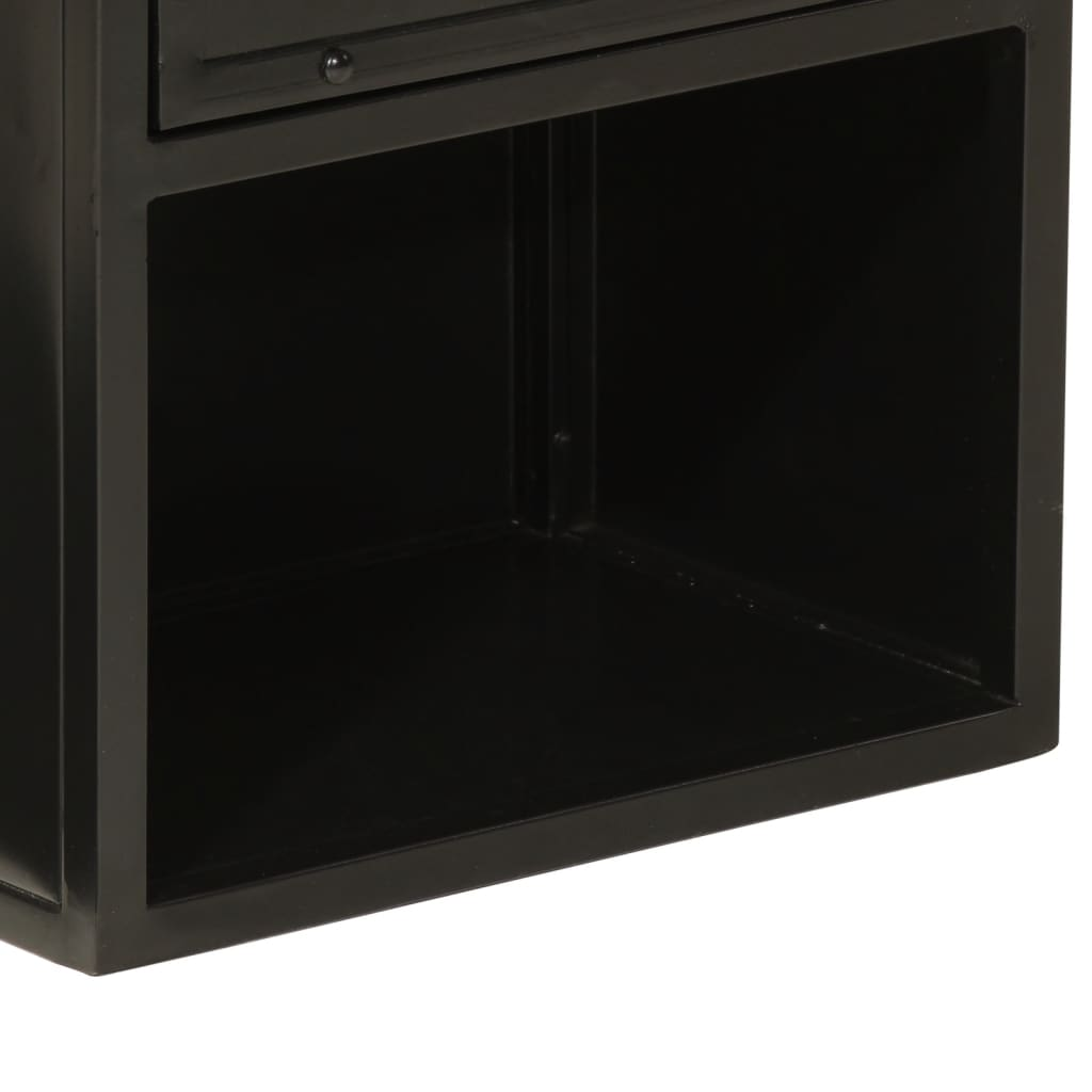 vidaXL Bathroom Cabinet 40x27x90 cm Iron and Solid Wood Mango