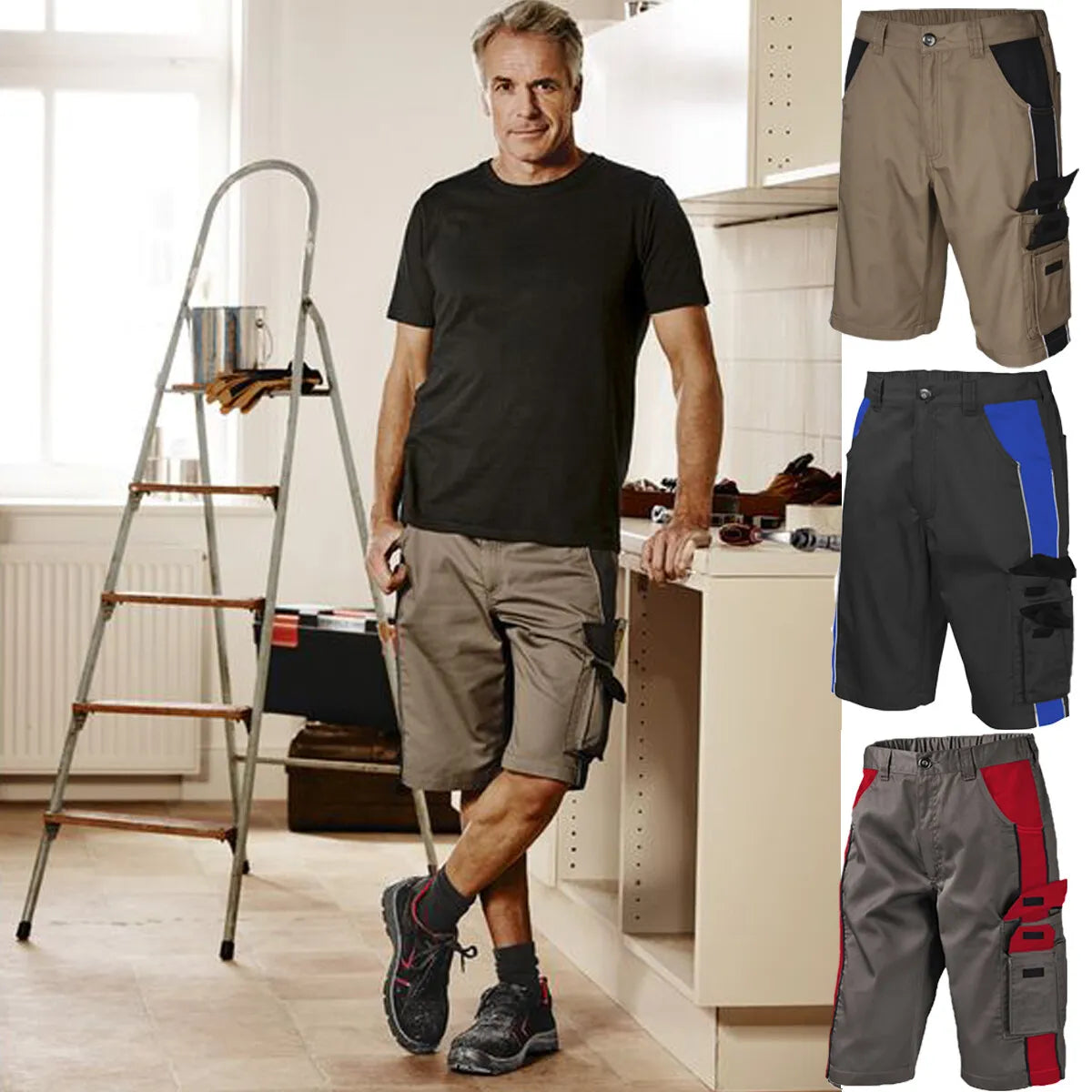 Mens Powerfix Cargo Combat Work Shorts