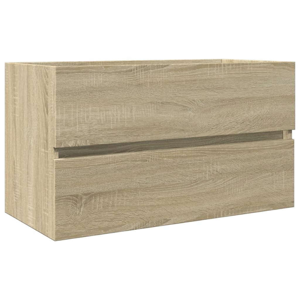 vidaXL Sink Cabinet Sonoma Oak 80x38.5x45 cm Engineered Wood