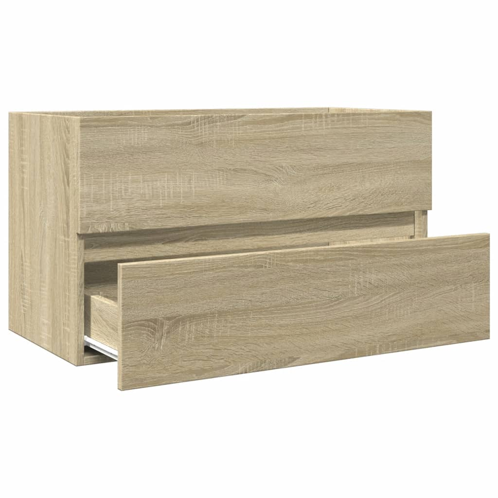 vidaXL Sink Cabinet Sonoma Oak 80x38.5x45 cm Engineered Wood