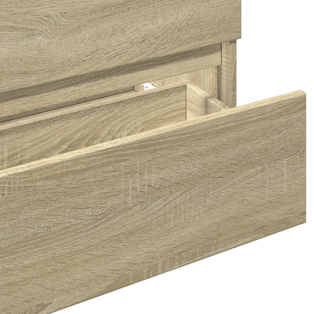 vidaXL Sink Cabinet Sonoma Oak 80x38.5x45 cm Engineered Wood