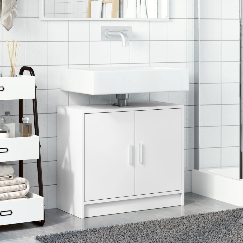 vidaXL Sink Cabinet White 63x29x55 cm Engineered Wood