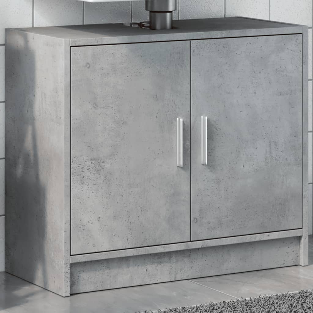 vidaXL Sink Cabinet Concrete Grey 63x29x55 cm Engineered Wood