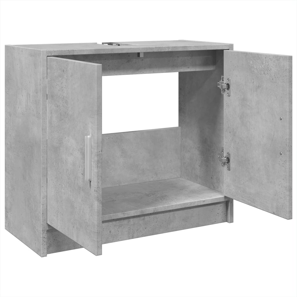 vidaXL Sink Cabinet Concrete Grey 63x29x55 cm Engineered Wood