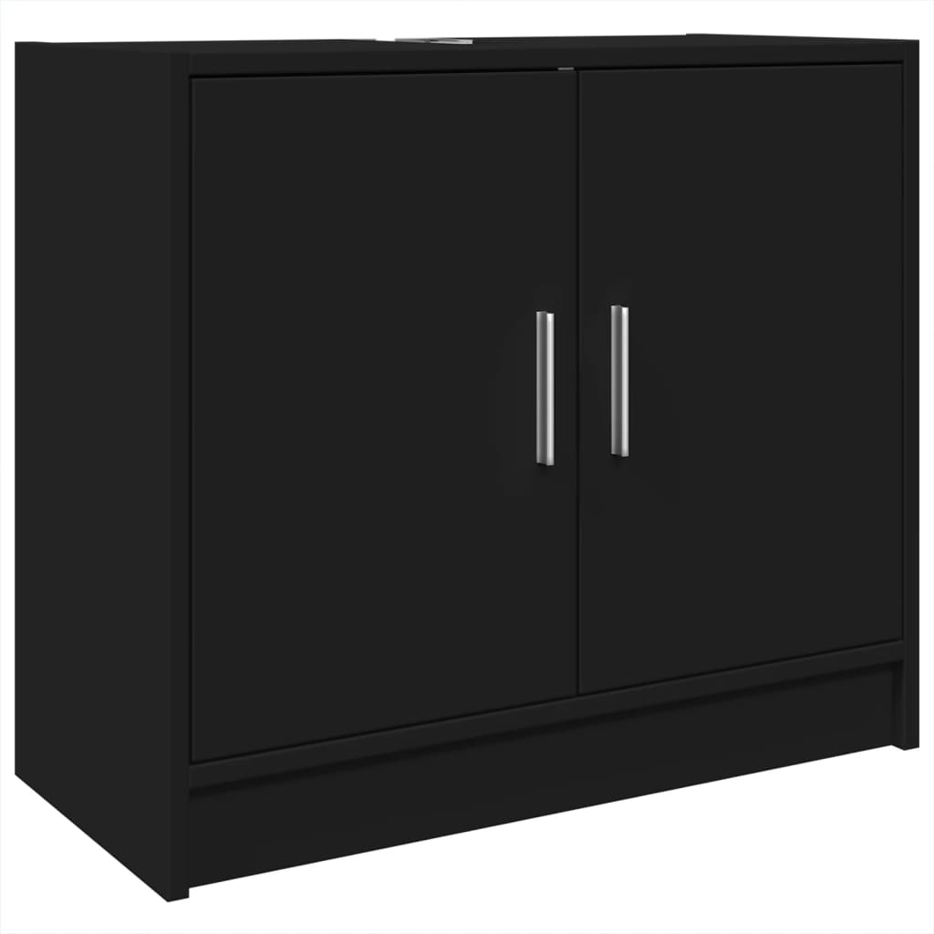 vidaXL Sink Cabinet Black 63x29x55 cm Engineered Wood