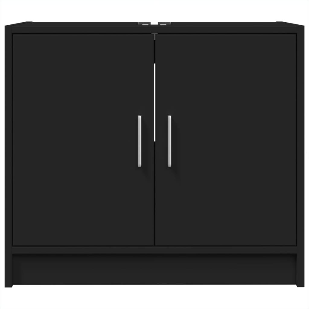 vidaXL Sink Cabinet Black 63x29x55 cm Engineered Wood