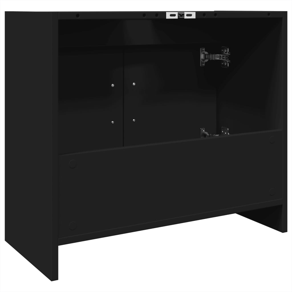 vidaXL Sink Cabinet Black 63x29x55 cm Engineered Wood