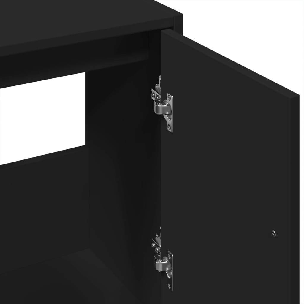 vidaXL Sink Cabinet Black 63x29x55 cm Engineered Wood