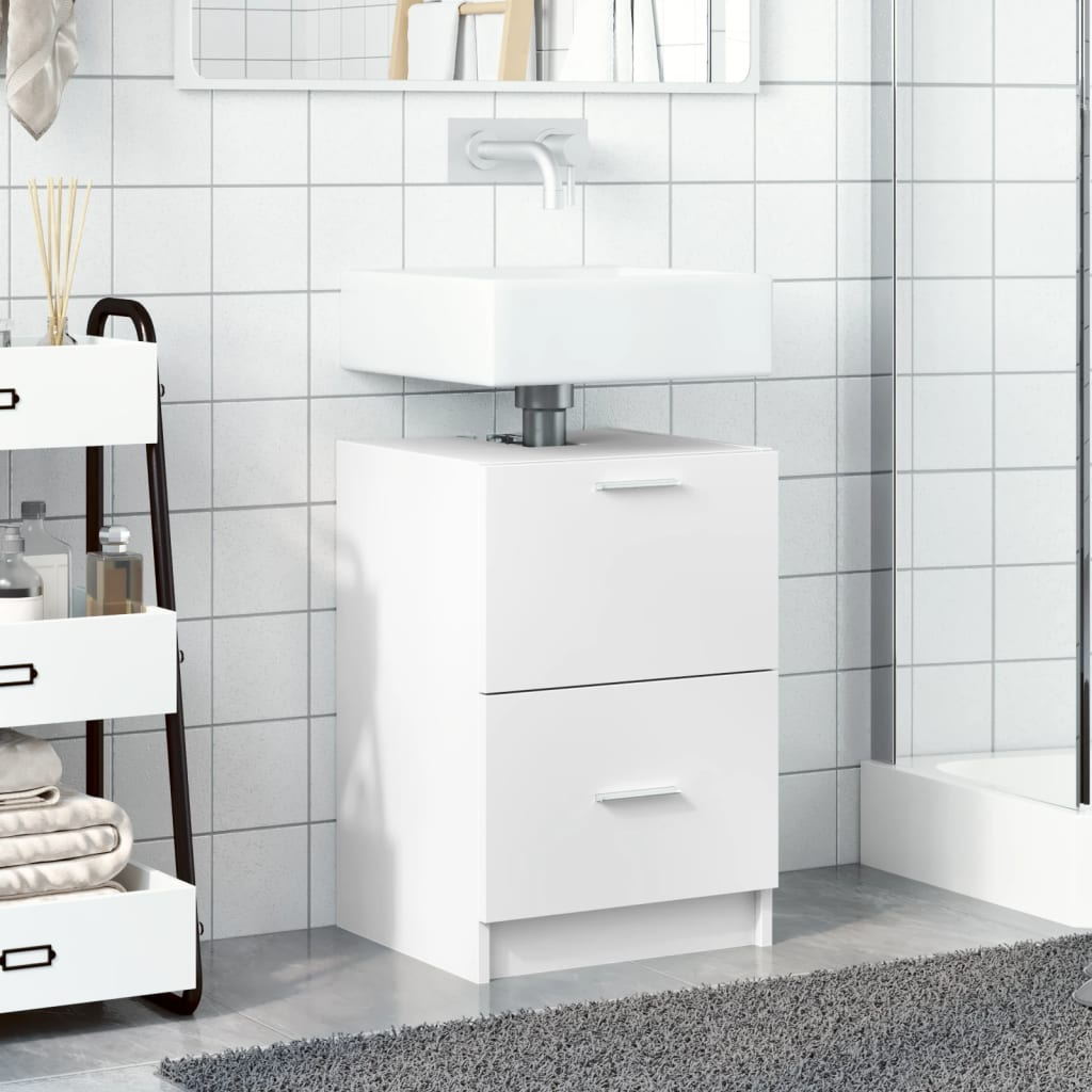 vidaXL Sink Cabinet White 40x37x59 cm Engineered Wood