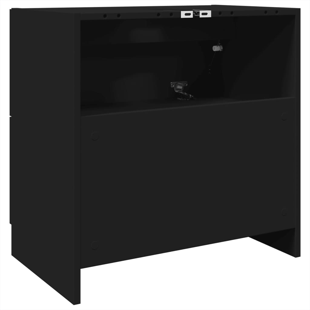 vidaXL Sink Cabinet Black 59x37x59 cm Engineered Wood