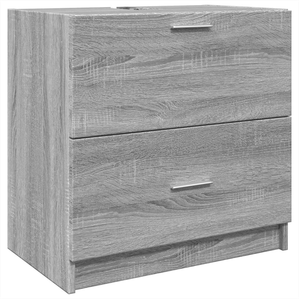 vidaXL Sink Cabinet Grey Sonoma 59x37x59 cm Engineered Wood