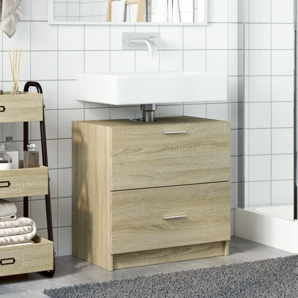 vidaXL Sink Cabinet Sonoma Oak 59x37x59 cm Engineered Wood