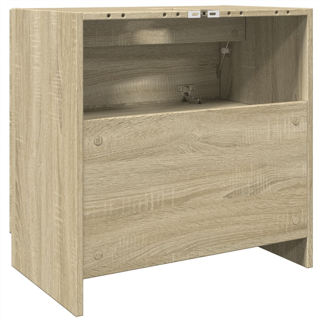 vidaXL Sink Cabinet Sonoma Oak 59x37x59 cm Engineered Wood