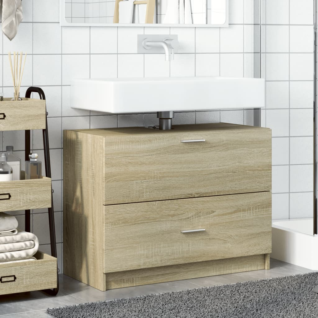 vidaXL Sink Cabinet Sonoma Oak 78x37x59 cm Engineered Wood