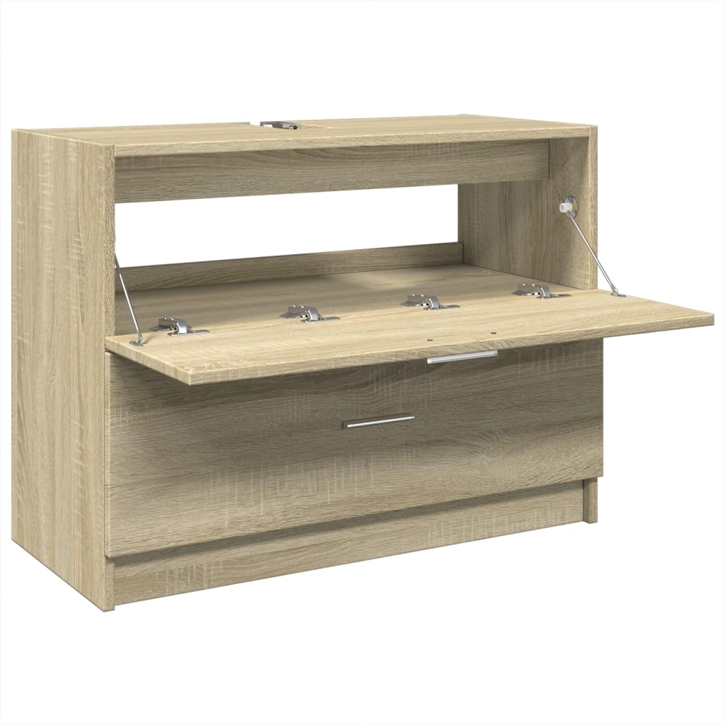 vidaXL Sink Cabinet Sonoma Oak 78x37x59 cm Engineered Wood