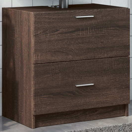 vidaXL Sink Cabinet Brown Oak 59x37x59 cm Engineered Wood