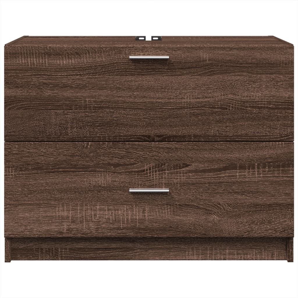 vidaXL Sink Cabinet Brown Oak 78x37x59 cm Engineered Wood