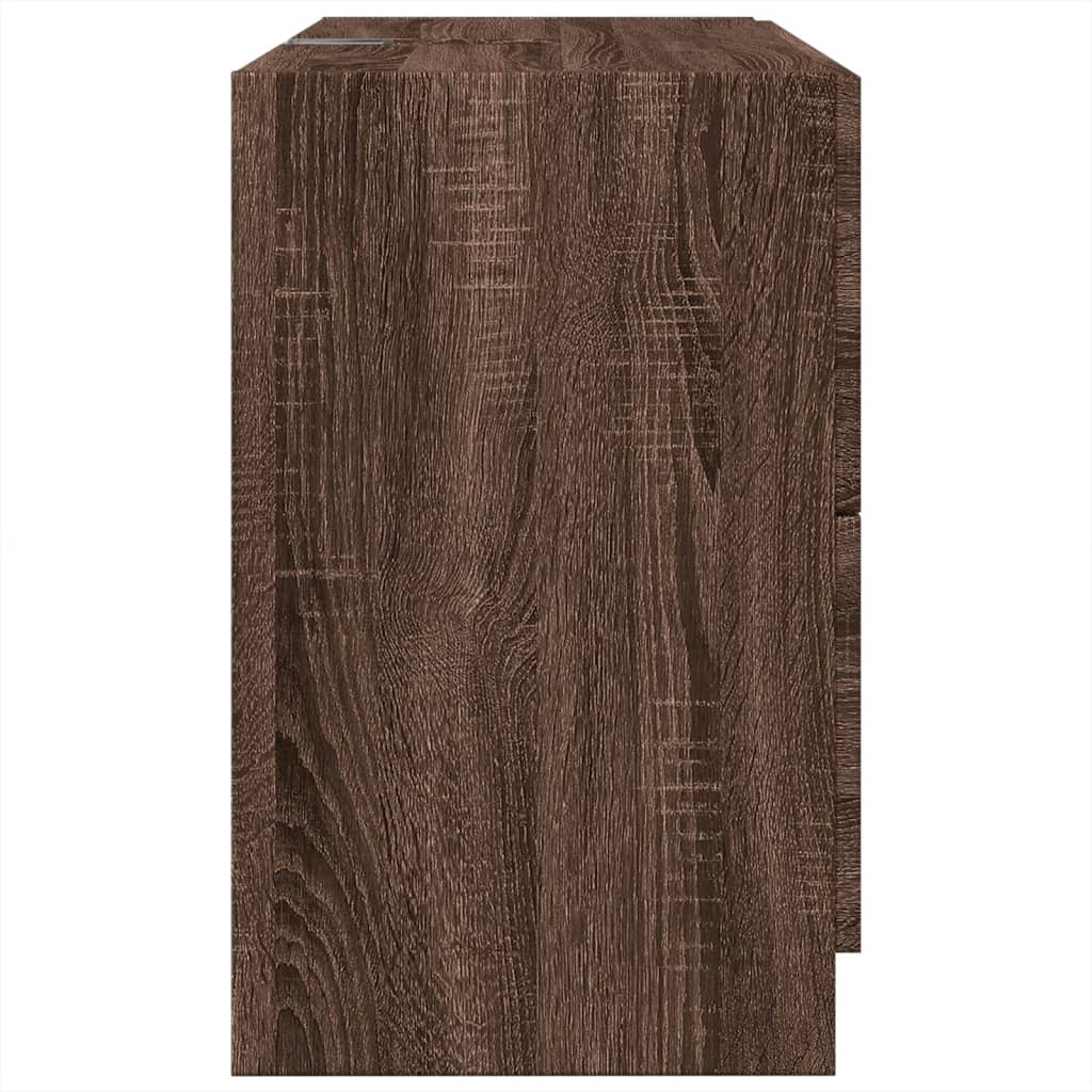 vidaXL Sink Cabinet Brown Oak 78x37x59 cm Engineered Wood