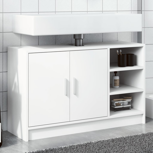 vidaXL Sink Cabinet White 90x29x55 cm Engineered Wood