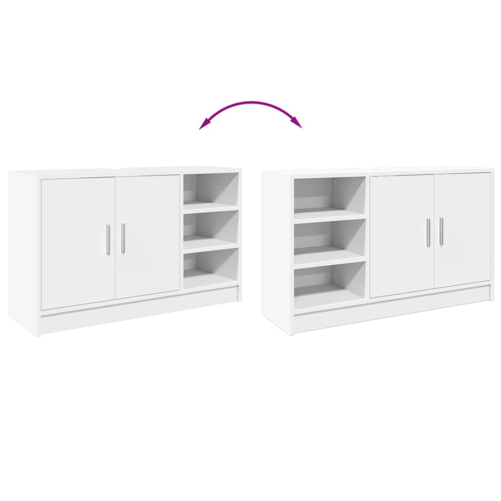 vidaXL Sink Cabinet White 90x29x55 cm Engineered Wood