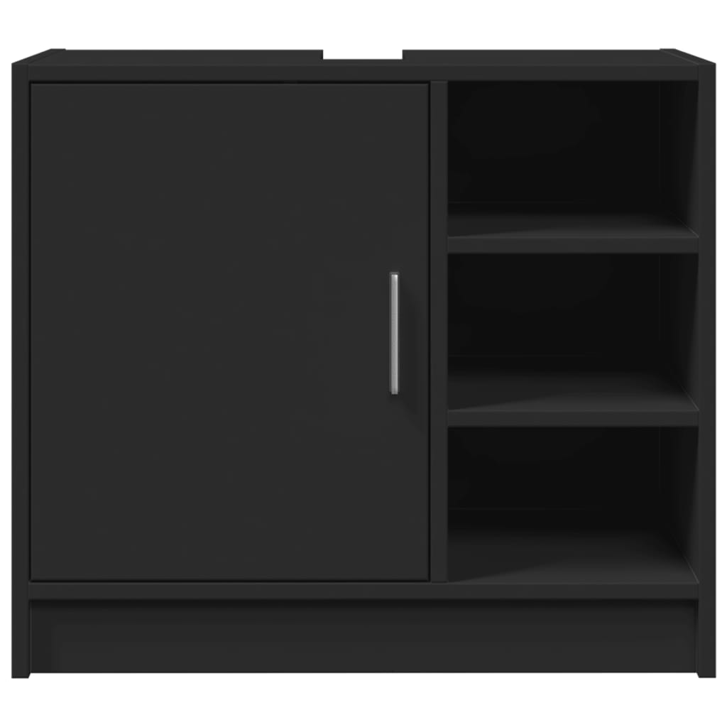 vidaXL Sink Cabinet Black 63x29x55 cm Engineered Wood