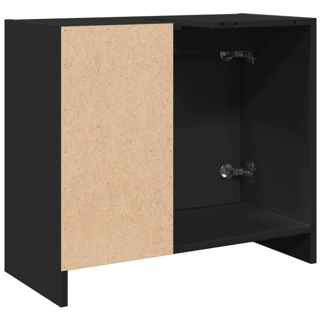 vidaXL Sink Cabinet Black 63x29x55 cm Engineered Wood