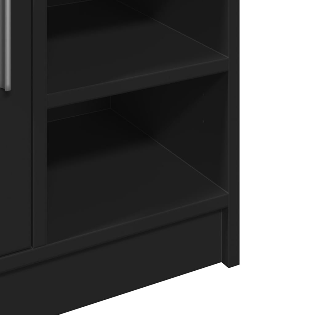 vidaXL Sink Cabinet Black 63x29x55 cm Engineered Wood