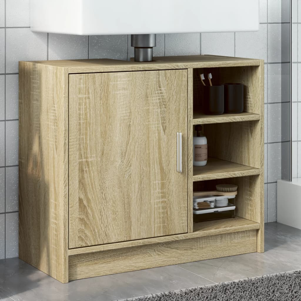 vidaXL Sink Cabinet Sonoma Oak 63x29x55 cm Engineered Wood