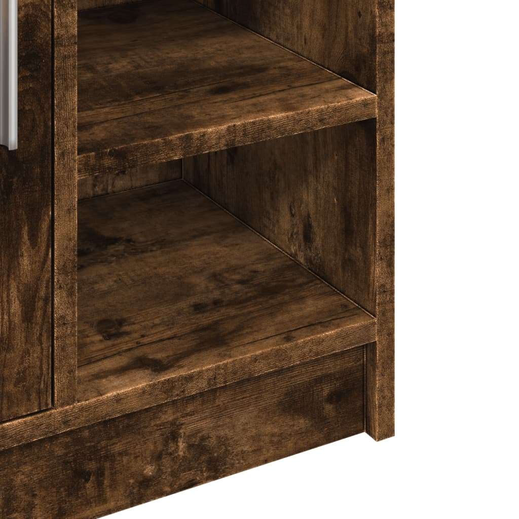 vidaXL Sink Cabinet Smoked Oak 63x29x55 cm Engineered Wood