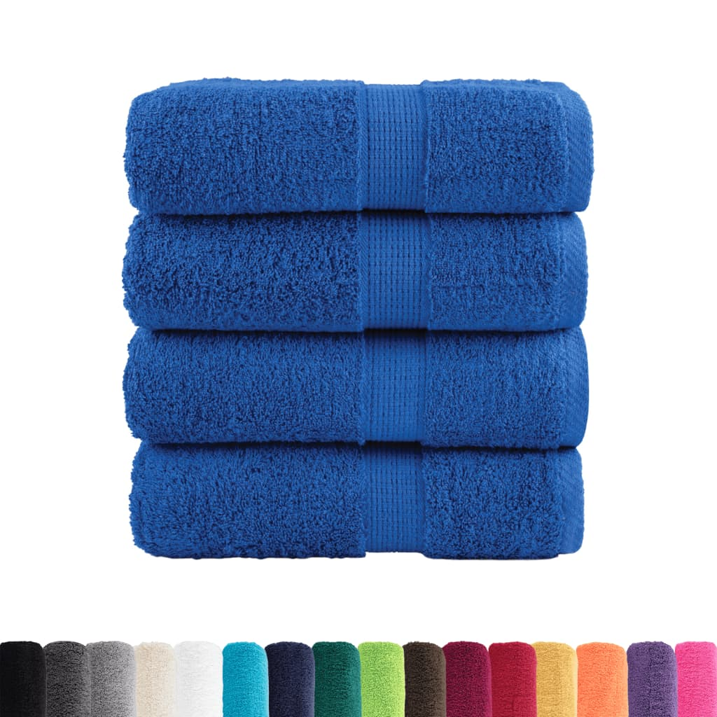 vidaXL Premium Guest Towels SOLUND 4pcs Blue 30x50cm 600gsm