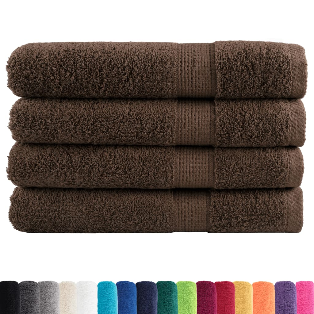 vidaXL Premium Sauna Towels SOLUND 4pcs Brown 80x200cm 600gsm