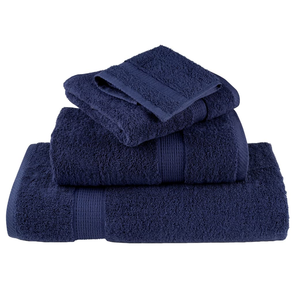 vidaXL Premium Soap Towels SOLUND 4pcs Navy Blue 30x30cm 600gsm