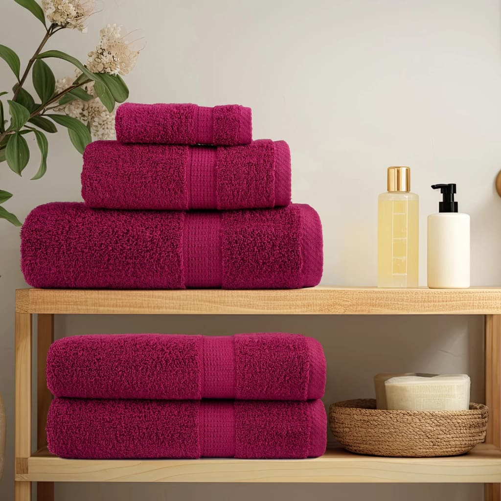 vidaXL Premium Bath Towels SOLUND 10pcs Bordeaux 100x150cm 600gsm