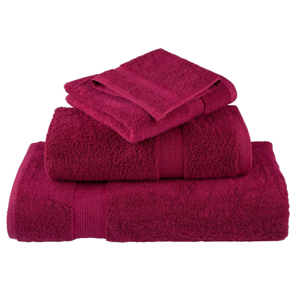 vidaXL Premium Bath Towels SOLUND 10pcs Bordeaux 100x150cm 600gsm