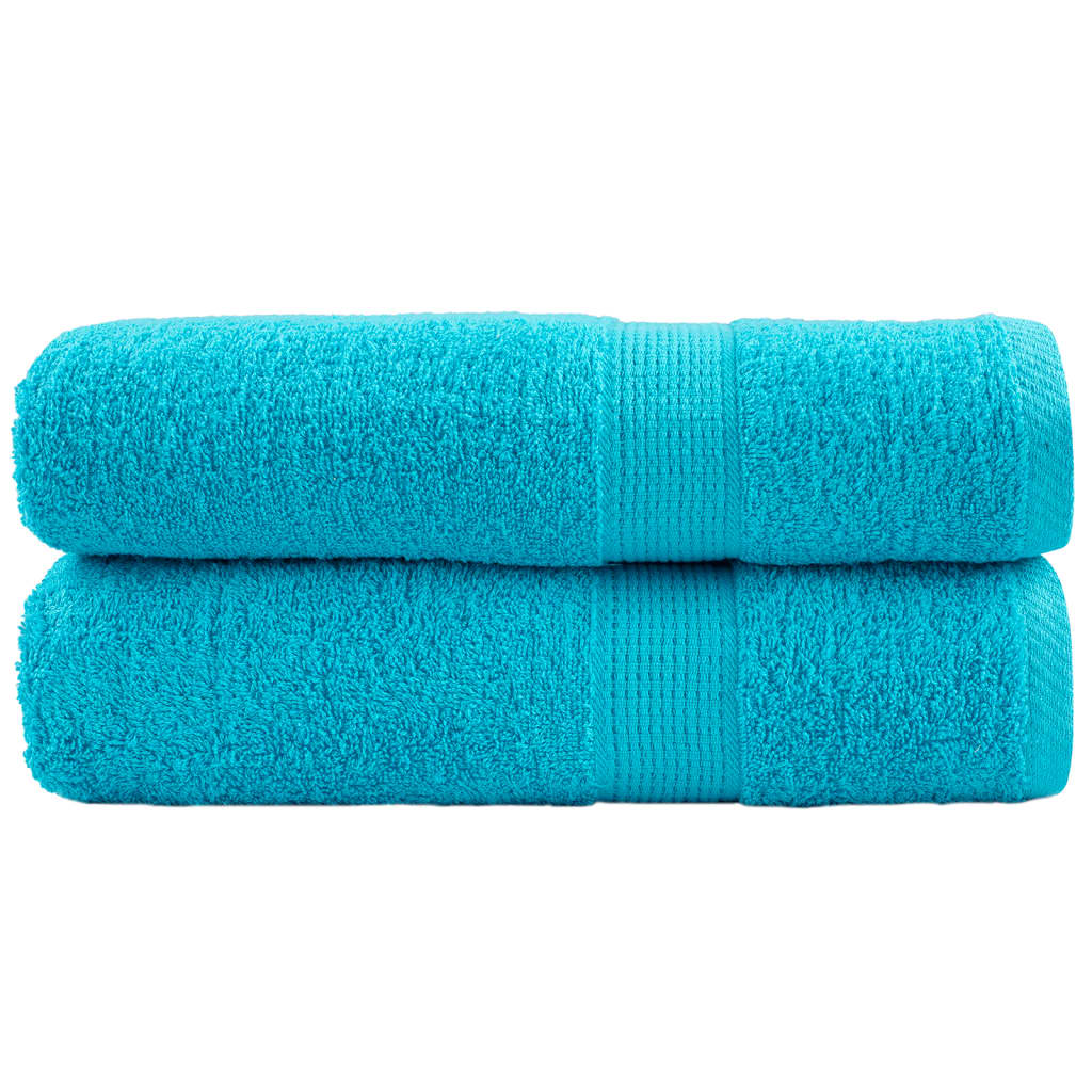 vidaXL Premium Hand Towels SOLUND 2 pcs Turquoise 50x100 cm 600 gsm