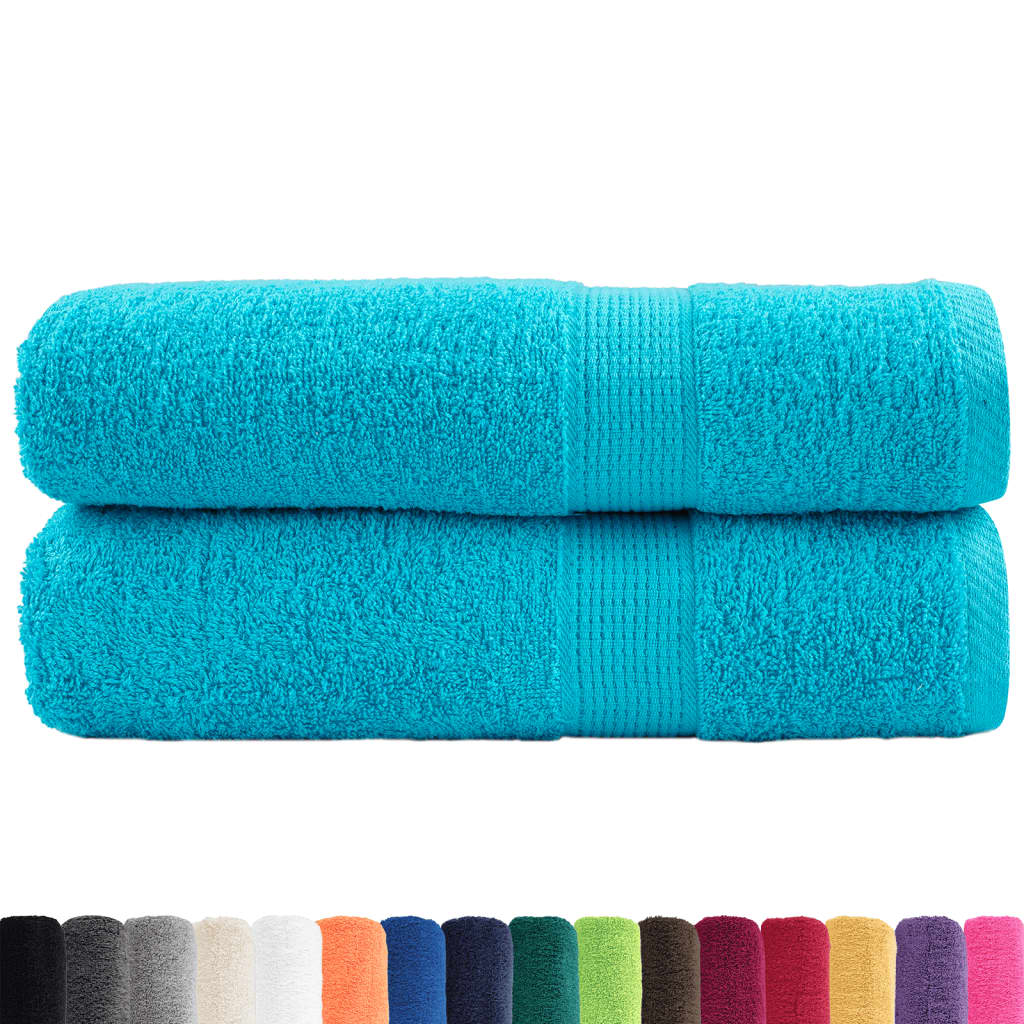 vidaXL Premium Hand Towels SOLUND 2 pcs Turquoise 50x100 cm 600 gsm