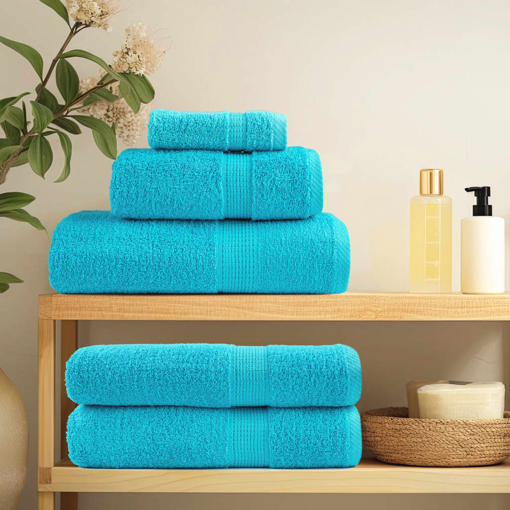 vidaXL Premium Hand Towels SOLUND 2 pcs Turquoise 50x100 cm 600 gsm