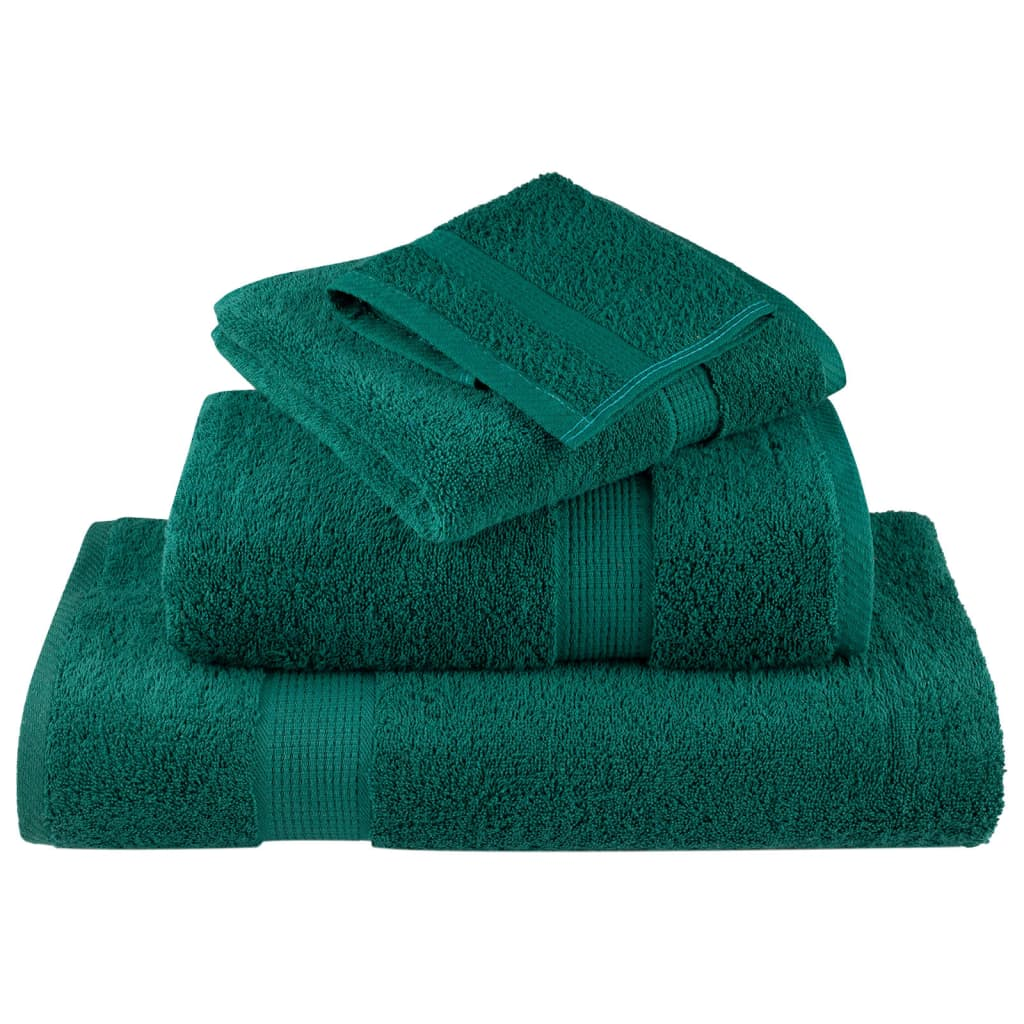 vidaXL Premium Sauna Towels SOLUND 10 pcs Green 80x200 cm 600 gsm